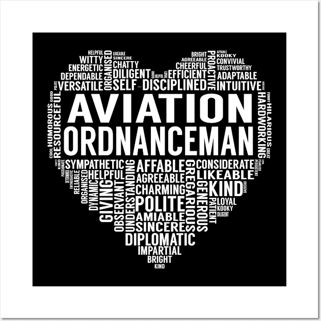 Aviation Ordnanceman Heart Wall Art by LotusTee